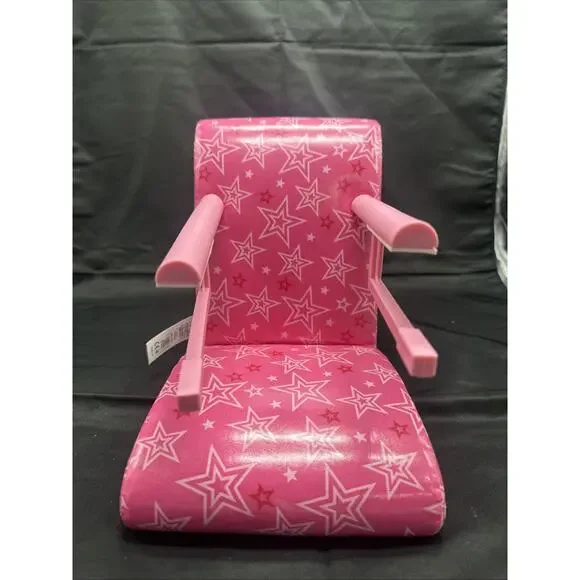 American Girl Doll Bistro Star Chair Pink & White Sweets 18" Booster Seat - Picture 1 of 9